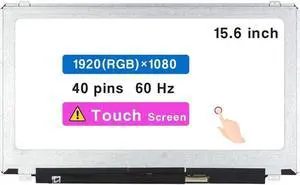 GBOLE Screen Replacement NV156FHM-A21 for Dell Inspiron 15 3541 3542 5542 15.6" FHD 1920x1080 40 pin 60 HZ LCD Touch Screen Display Panel