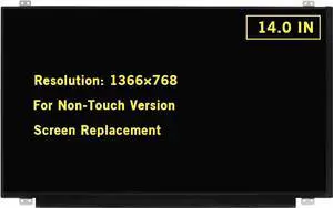 GBOLE 14.0" New Screen Replacement NT140WHM-N31 NT140WHM-N41 Panel 0C8WJ for HP 14-AX040WM 14-AX Series HD 1366X768 30pin LED LCD Display Screen Panel