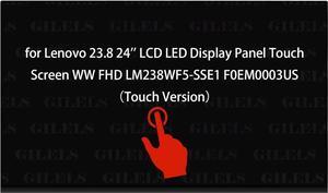 GBOLE Replacement 5M10U49651 for Lenovo 23.8 24" LCD LED Display Panel Touch Screen FHD LM238WF5-SSE1 F0EM0003US