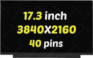 GBOLE 17.3" Screen Replacement for Dell Alienware m17 P37E P/N: 8CJK2 LCD Screen UHD 3840x2160 4K IPS Display Slim Panel