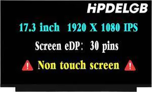 GBOLE 17.3" Screen Replacement for MSI Creator P75 9SF Series LCD Digitizer Display Panel 30 pins 60Hz FHD 1920x1080 IPS Non-Touch