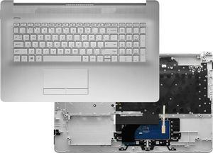 GBOLE L92783-001 for HP 17-CA 17Z-CA 17-CA1055CL Upper Case Palmrest Replacement Keyboard Assembly Silver