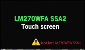 GBOLE 27.0" Screen Replacement for Lenovo 5D10W33957 LM270WFA SS A2 LCD Display Panel LM270WFA-SSA2 LM270WFA(SS)(A2) FHD 1920×1080 (Touch Screen)