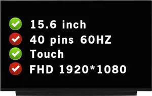 FHD 1920x1080 40 pins LCD Touch Screen Replacement for ASUS VIVOBOOK R565EA-UH51T 15.6" Display Panel