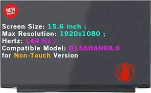 GBOLE for Acer Nitro 5 AN515-55-55M1 LCD Non-touch Screen Replacement Display Panel (NO Tabs)