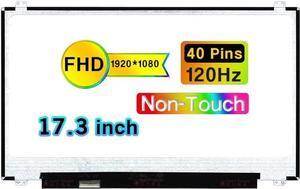 GBOLE 17.3 Inches New Screen Replacement for MSI GT72VR 7RE-429UK FHD 1920 * 1080 40 Pins 120HZ LCD Non-Touch Screen Display Panel
