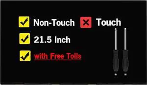 GBOLE 21.5" LCD Screen for HP All in One 22-dd0224 Non-Touch FHD 1920 * 1080 Replacement Display Panel (No-Touch)