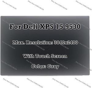 GBOLE 15.6" for Dell XPS 15 9530 UHD LCD LED Touch Screen Assembly Complete Display Gray