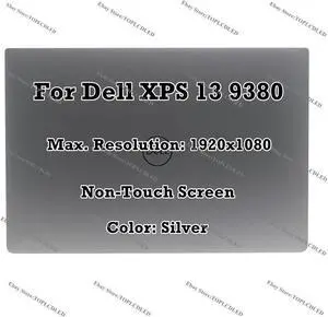 GBOLE 13.3" FOR Dell XPS 13 9380 FHD LCD Screen Non-Touch Assembly Display Complete Silver