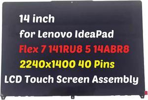 GBOLE 14" for Lenovo IdeaPad Flex 5 14ABR8 82XX 5D10S39789 5D10S39790 5D10S39903 5D10S39902 ST51F29498 5D10S40011 40 Pins LCD Touch Screen Assembly