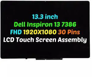 LCD Touch Screen Assembly for Dell Inspiron 7386 P91G FHD 1920x1080 30pins