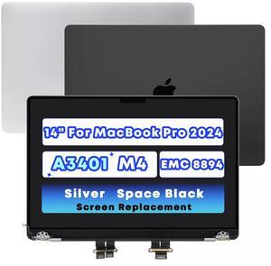 14" for Apple MacBook Pro M4 A3401 EMC 8894 LCD Screen Full Display Assembly Space Black