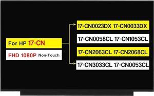 17.3" Replacement for HP 17-CN 17-CN0023DX 17-CN0033DX 17-CN0058CL 17-CN1053CL 17-CN2063CL 17-CN2068CL 17-CN3033CL 17-CN0053CL M50442-001 Non-Touch Screen LCD Display Panel(FHD 30 Pins 60HZ)