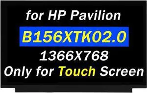 15.6" Screen Replacement B156XTK02.0 for HP Pavilion 15-CS0051WM 15-CS 15-CS0053CL 15-CS0061CL 15-CS0022CL 15-CS0010NR L25330-001 HD 1366x768 OnCell-Touch LED LCD Display Touch Screen Assembly
