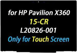 15.6" Screen Replacement for HP Pavilion x360 Convertible 15-CR0xxx FHD 1920X1080 LED LCD Touch Screen + Bezel Display Digitizer Assembly