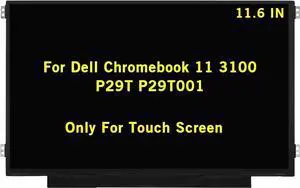 GBOLE for Dell Chromebook 11 3100 P29T LCD Touch Screen Replacement Display Panel (Side Brackets)