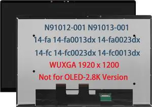 N91012-001 N91013-001 Touch Screen Replacement for HP Envy x360 2-in-1 14-fa0013dx 14-fa0023dx 14-fc0023dx 14-FC0033DX 14-fc0013dx 14-FA 14-fc 14-FA0018CA LCD Display Assembly (NOT for OLED)