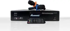 Acesonic AMW-2650 2600W Karaoke Mixing Amplifier with Built-in Bluetooth, 4K HD & Dual Wireless Microphones