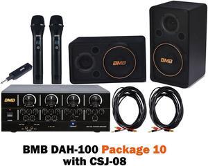 BMB DAH-100 Package with CSJ-08 Speakers and WH-210 Wireless Microphone System Package 10