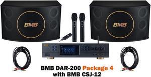 BMB DAR-200 Mixing Amplifier with BMB CSJ-12 Speakers and BMB WH-210 Wireless Microphone System Package 4