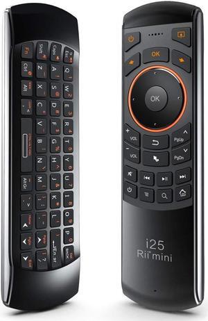 Rii Mini K25 Multifunction Portable 3 in 1 2.4GHz Wireless Fly Mouse Keyboard and Remote Control with Rechargeable Li-ion Battery for PC, Laptops, Linux, Android Tv Boxs, Windows, Windows, IPTV