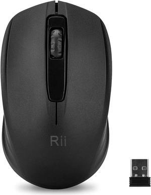 Rii Wireless Mouse, 2.4G Portable Computer Mice for PC, Laptop, Windows,Office Included Wireless USB dongle (Black)