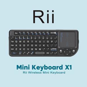 Rii 2.4G Mini Wireless Keyboard with Touchpad Mouse,Lightweight Portable Wireless Keyboard Controller with USB Receiver Remote Control for . Black.72 keys