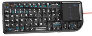 Rii 2.4G Mini Wireless Keyboard with Touchpad Mouse,Lightweight Portable Wireless Keyboard Controller with USB Receiver Remote Control for . Black.72 keys