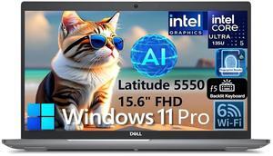 Dell Latitude 5550 AI Laptop 15.6" Touchscreen Intel Core Ultra 5 135U 32GB RAM 256GB SSD VPRO W11P - Certified Refurbished - Grade A