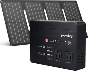 Portable Power Station 146Wh 200W Solar Generator with 40W Solar Panel Kit, 110V AC DC USB Outlet Battery Bank Backup Charger for Laptop Tablet Phone Lamp Fan Outdoor Camping Trip Home Emergency