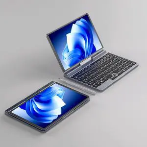 NVISEN 12th Gen Mini Laptop Intel N100 Quad Core 8 Inch Screen LPDDR5 12GB 256GB 4800MHz Windows10/11Pro AX WiFi6 BT5.2 RJ45 LAN