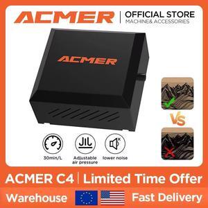 ACMER Air Assist Pump Kit for Laser Cutter and Engraver, 30L/Min Adjustable, ,Eliminates Smoke/Dust, Shields Lens, Lowers Temp for Precision & Safety.