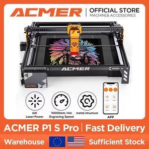 Acmer P1 S PRO 72W Laser Engraver, 6W Output Laser Cutter and Engraver Machine for Wood, Metal, Acrylic, Leather