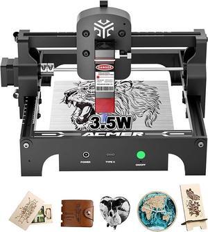 Acmer S1 Laser Engraver, 3.5W Output Laser Cutting Machine, Engraving Wood and Metal, 130 * 130mm Maximum Working Size,Only 2kg Easy to Carry Anywhere, Laser Class 4