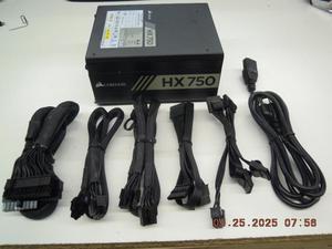 Corsair HX Series - HX750 ATX12V v2.4 EPS 2.92 Standards AC Power Supply 750 Watt 80 Plus Gold Certified Modular PSU Model RPS0074 P/N: CP-9020137