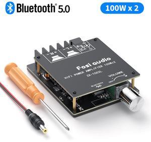 NEOHIPO ZK-1002L 100W x 2 Bluetooth 5.0 Stereo Audio Receiver Amplifier Board 2 Channel Mini Power Digital Module Amp for Home Passive Speakers