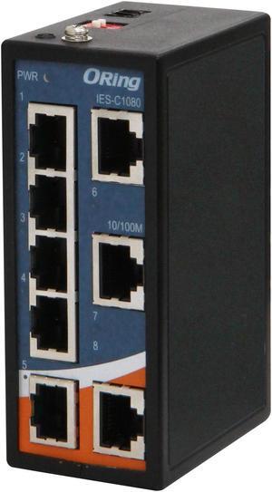 ORing IES-C1080 | Industrial 8-Ports 10/100Base-T(X) Unmanaged Fast Ethernet Switch