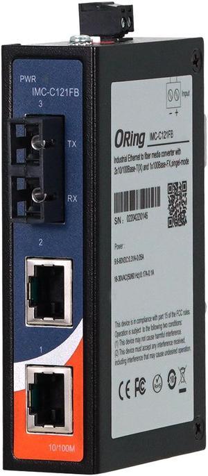 ORing IMC-C121FB-SS-SC -  Industrial Ethernet to Fiber Media Converter