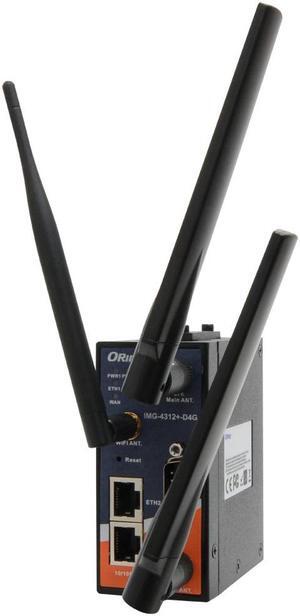 ORing IMG-4312D+-D4G_US Industrial 4G LTE Gateway, AT&T/ Verizon/FirstNet Certified, Wi-Fi, DI/DO, RS-232/422/485