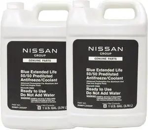 Nissan Genuine Fluid 999MP-L25500P Blue Long Life Antifreeze/Coolant - 2 Gallons