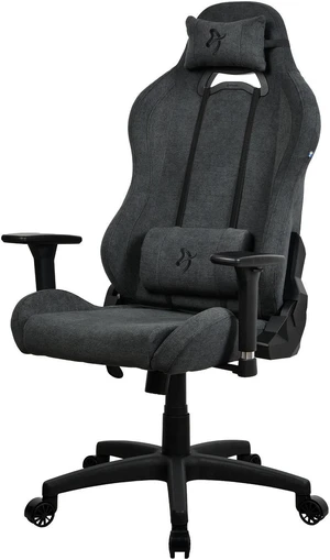Arozzi Torretta Premium Soft Fabric Upholstery Fabric with Unique Velvety Texture Breathable Fluid-Repellant Ergonomic Design with 2 Supportive Pillows for Office and Gaming Chair - Dark Grey Arozzi Torretta Premium Soft Fabric Upholstery Fabric with Unique Velvety Texture Breathable Fluid-Repellant Ergonomic Design with 2 Supportive Pillows for Office and Gaming Chair - Dark Grey