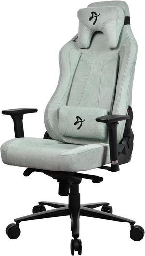 Arozzi Vernazza Soft Fabric Durable Upholstery Ergonomic Office and Gaming Chair with High Backrest Recliner Swivel Tilt Rocker Adjustable Height and Adjustable Lumbar and Neck Support - Pearl Green