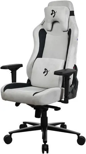 Arozzi Vernazza Supersoft Durable Upholstery Ergonomic Office and Gaming Chair with High Backrest Recliner Swivel Tilt Rocker Adjustable Height and Adjustable Lumbar and Neck Support - Light Grey