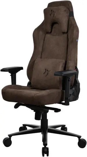 Arozzi Vernazza Supersoft Upholstery Ergonomic Office and Gaming Chair with High Backrest Recliner Swivel Tilt Rocker Adjustable Height and Adjustable Lumbar and Neck Support - Brown