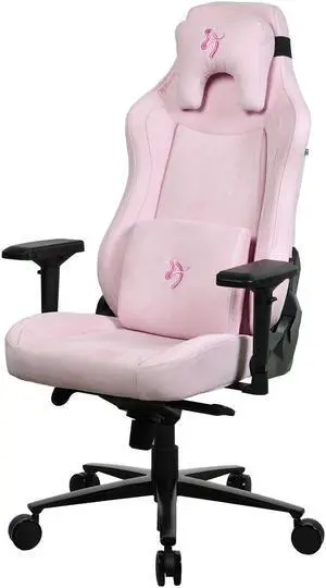 Arozzi Vernazza Supersoft Upholstery Ergonomic Office and Gaming Chair with High Backrest Recliner Swivel Tilt Rocker Adjustable Height and Adjustable Lumbar and Neck Support - Pink