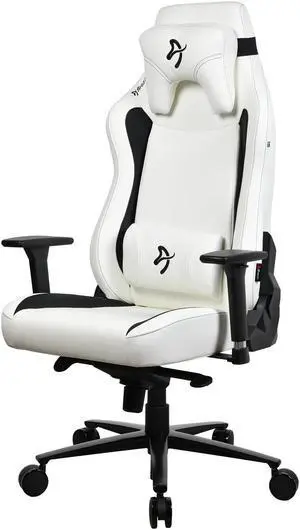 Arozzi Vernazza XL SoftPU Leather Ergonomic Office and Gaming Chair with High Backrest Recliner Swivel Tilt Rocker Adjustable Height and Adjustable Lumbar and Neck Support - White