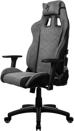 Arozzi Avanti Premium Soft Fabric Upholstery Fabric with Unique Velvety Texture Breathable Fluid-Repellant Ergonomic Design for Office and Gaming Chair - Ash