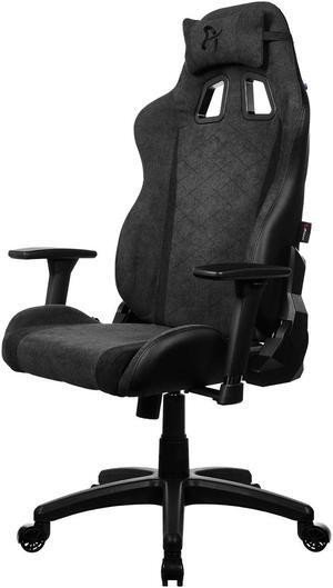 Arozzi Avanti Premium Soft Fabric Upholstery Fabric with Unique Velvety Texture Breathable Fluid-Repellant Ergonomic Design for Office and Gaming Chair - Dark Grey