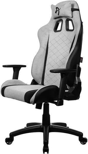 Arozzi Avanti Premium Soft Fabric Upholstery Fabric with Unique Velvety Texture Breathable Fluid-Repellant Ergonomic Design for Office and Gaming Chair - Light Grey