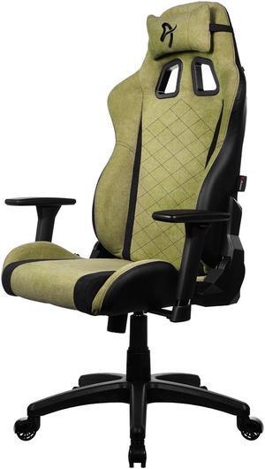 Arozzi Avanti Premium Soft Fabric Upholstery Fabric with Unique Velvety Texture Breathable Fluid-Repellant Ergonomic Design for Office and Gaming Chair - Moss Green